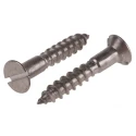 RS PRO Slot Countersunk Stainless Steel Wood Screw Plain Metric Thread 30 mm Length 483-2924