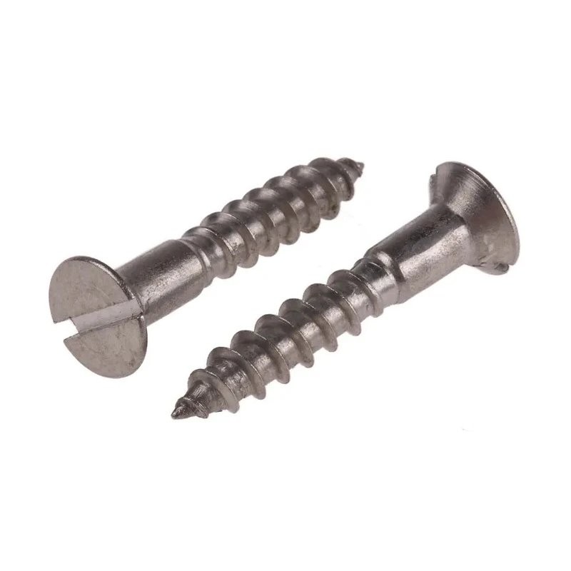 RS PRO Slot Countersunk Stainless Steel Wood Screw Plain Metric Thread 30 mm Length 483-2924