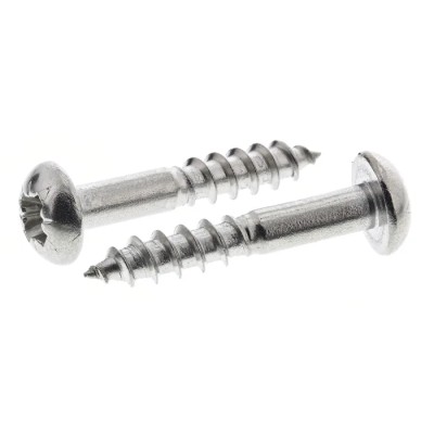 RS PRO Pozidriv Round Stainless Steel Wood Screw, Plain Finish, Metric Thread 3.5 mm x 20 mm Length 483-3012