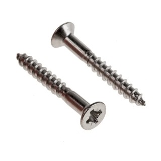 RS PRO Pozidriv Countersunk Stainless Steel Wood Screw Plain Metric Thread 30mm Length 483-3157