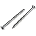 RS PRO Pozidriv Countersunk Stainless Steel Wood Screw 5 mm Thread, Length 65 mm, Black Chrome Nickel Zinc Plated 483-3214