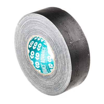 Advance Tapes Cloth Tape Black, Matt Finish, 50 mm x 50 m, Natural Rubber Adhesive AT160