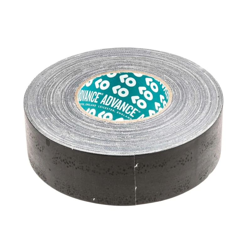 Advance Tapes Cloth Tape Black, Matt Finish, 50 mm x 50 m, Natural Rubber Adhesive AT160