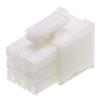 TE Connectivity Mini-Universal MATE-N-LOK Male Connector Housing 9 Way 3 Row 4.2 mm Pitch Nylon 172169-1