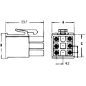 TE Connectivity Mini-Universal MATE-N-LOK Male Connector Housing 9 Way 3 Row 4.2 mm Pitch Nylon 172169-1