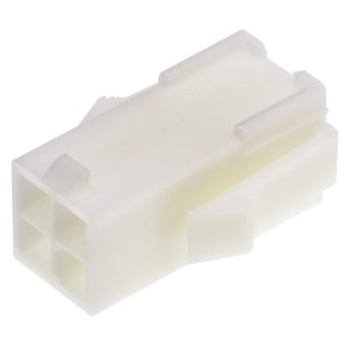TE Connectivity Mini-Universal MATE-N-LOK Female Connector Housing 4 Way 2 Row 4.2 mm Pitch 17.8 mm Length 9.8 mm 172159-1