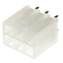 Molex Mini-Fit Jr Series Straight Through Hole PCB Header, 6 Contacts, 4.2 mm Pitch, 2 Row, Shrouded 39-28-1063