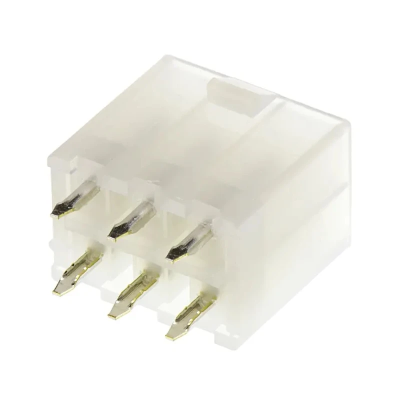 Molex Mini-Fit Jr Series Straight Through Hole PCB Header, 6 Contacts, 4.2 mm Pitch, 2 Row, Shrouded 39-28-1063
