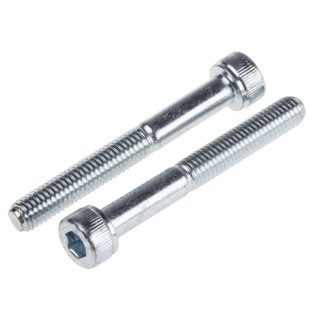 RS PRO Plain Steel Hex Socket Cap Screw, Hex Socket Drive, M5 Thread, 40mm Length 483-8281