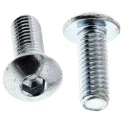 RS PRO Bright Zinc Steel Hex Socket Button Screw, M3 x 8 mm 483-9543