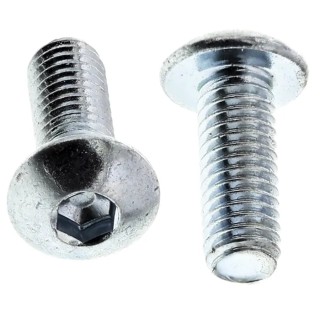 RS PRO Bright Zinc Steel Hex Socket Button Screw, M3 x 8 mm 483-9543