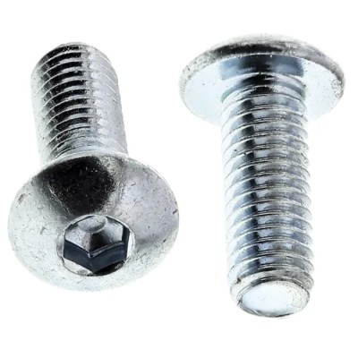 RS PRO Bright Zinc Steel Hex Socket Button Screw, M3 x 8 mm 483-9543