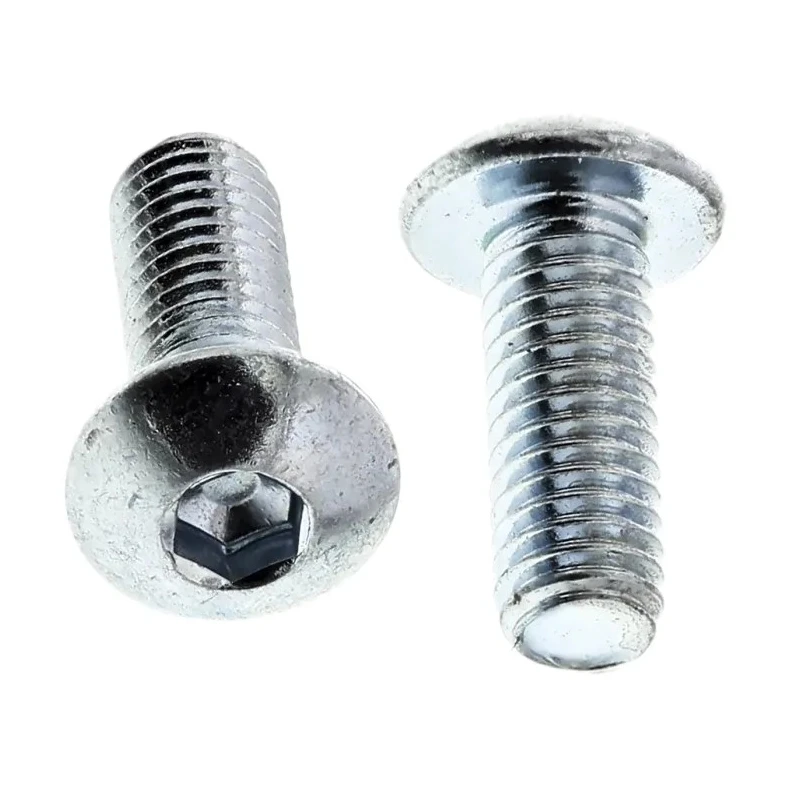 RS PRO Bright Zinc Steel Hex Socket Button Screw, M3 x 8 mm 483-9543