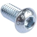 RS PRO Bright Zinc Steel Hex Socket Button Screw M6 x 12 mm 483-9650