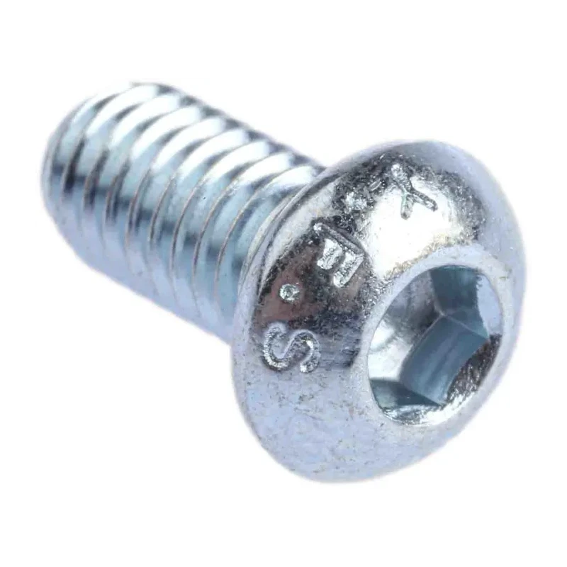 RS PRO Bright Zinc Steel Hex Socket Button Screw M6 x 12 mm 483-9650