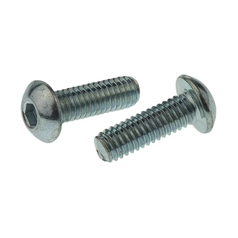 RS PRO Bright Zinc Steel Hex Socket Button Screw, M4 x 12 mm 483-9593