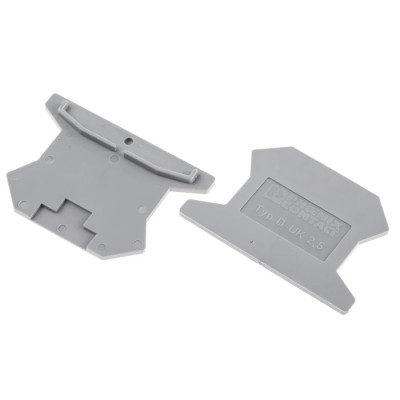 Phoenix Contact End Cover for DIN Rail Terminal Blocks D-UK 2.5 Series, Grey Polyamide, ATEX Certified 3001022