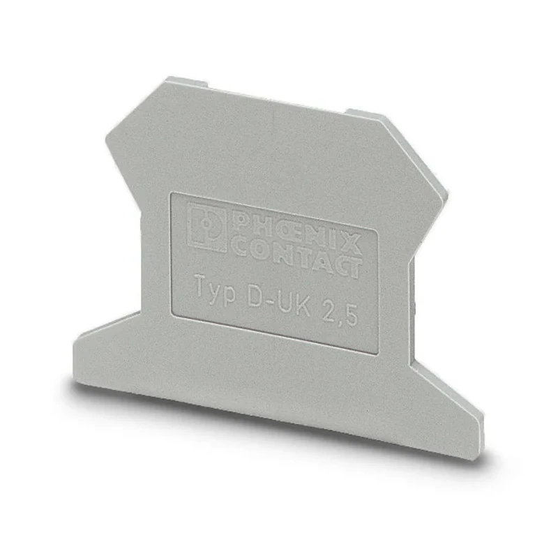 Phoenix Contact End Cover for DIN Rail Terminal Blocks D-UK 2.5 Series, Grey Polyamide, ATEX Certified 3001022