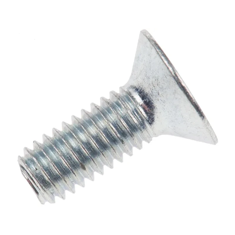 RS PRO Bright Zinc Plated Steel Hex Socket Countersunk Screw M6 x 16 mm 10.9 Grade 483-9874
