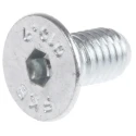RS PRO Bright Zinc Plated Steel Hex Socket Countersunk Screw M5 x 10 mm 483-9824