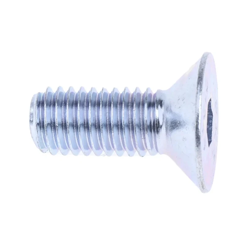 RS PRO Bright Zinc Plated Steel Hex Socket Countersunk Screw M8 x 20 mm 483-9931