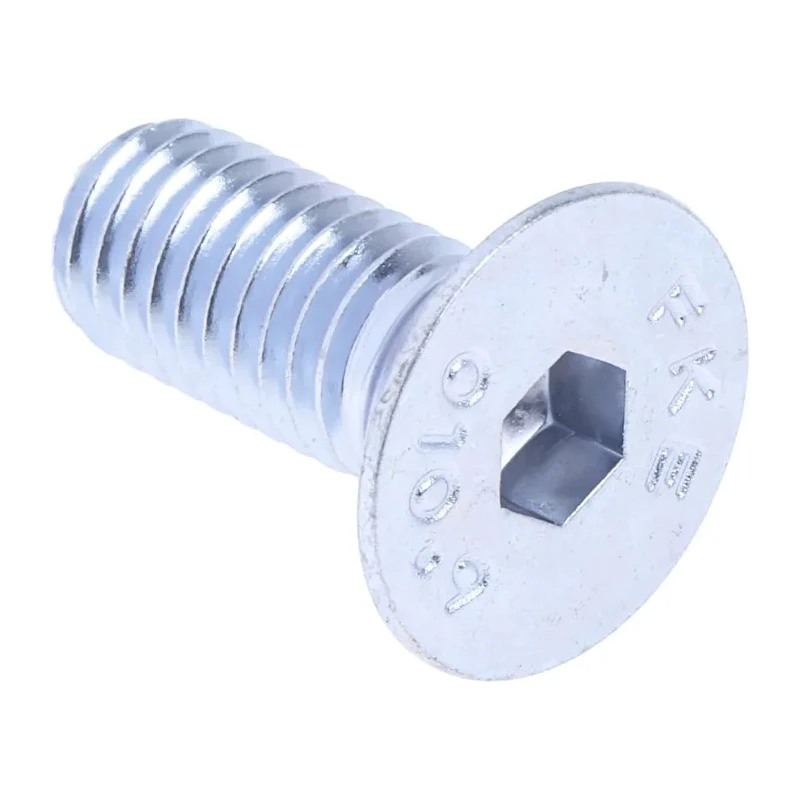 RS PRO Bright Zinc Plated Steel Hex Socket Countersunk Screw M8 x 20 mm 483-9931