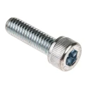 RS PRO Bright Zinc Plated Steel Hex Socket Cap Screw, Hex Socket Drive, Thread M6, Length 20 mm 484-0004