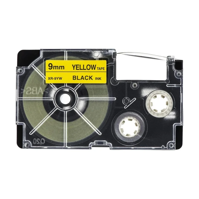 Casio Black on Yellow Label Printer Tape 9 mm Width 8 m Length XR-9YW1