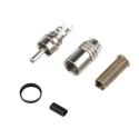 RS PRO Natural Straight Cable RCA Plug Nickel Silver 5A 50V 2 Contacts Brass Steel Housing 484-9304