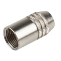 RS PRO Natural Straight Cable RCA Plug Nickel Silver 5A 50V 2 Contacts Brass Steel Housing 484-9304
