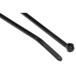 Thomas & Betts Stainless Steel Barb Locking Cable Tie 186 mm x 4.8 mm, Black Polyamide 66 7TCG009450R0198 TYB25MX