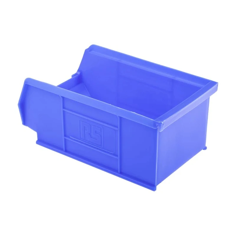 RS PRO Polypropylene Storage Bin, Blue, 167 mm x 101 mm x 76 mm, Load Capacity 12kg 484-4028