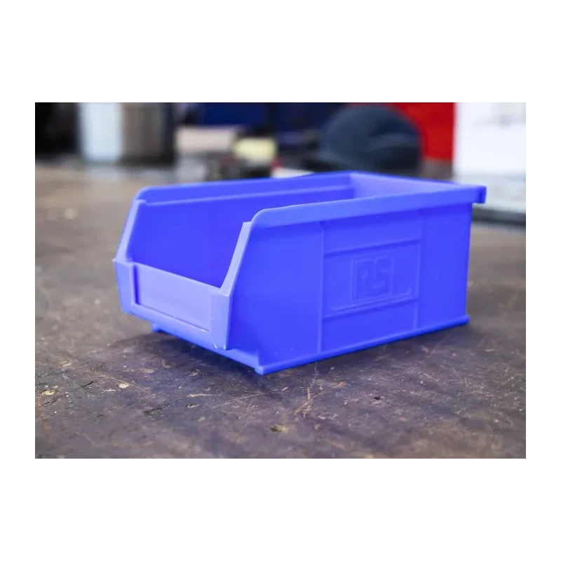 RS PRO Polypropylene Storage Bin, Blue, 167 mm x 101 mm x 76 mm, Load Capacity 12kg 484-4028