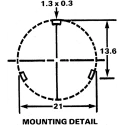RS PRO 85 dB Panel Mount Continuous External 4.5 mm Piezo Buzzer Component 1 V dc Min 30V dc Max 4858869P