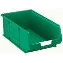 RS PRO Polypropylene Storage Bin 350 mm x 205 mm x 130 mm Green 484-4090