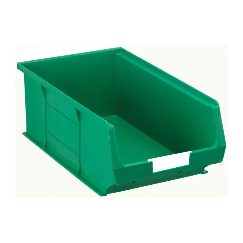 RS PRO Polypropylene Storage Bin 350 mm x 205 mm x 130 mm Green 484-4090