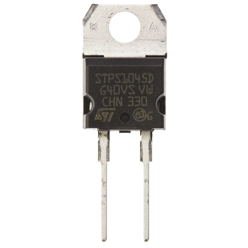 STMicroelectronics 45 V 10 A Schottky Diode 2-Pin Through Hole TO-220AC STPS1045D