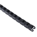 Igus Industrial Cable Trunking, Black, 16.5mm Width x 15mm Depth, 1m Length, 38mm Minimum Bend Radius, Igumid 06.10.038.0