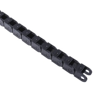 Igus Industrial Cable Trunking, Black, 16.5mm Width x 15mm Depth, 1m Length, 38mm Minimum Bend Radius, Igumid 06.10.038.0