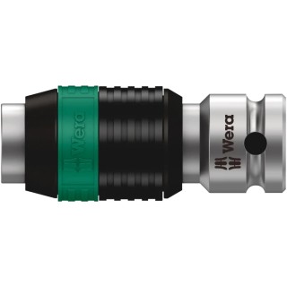 Wera Zyklop 8784 1/4 in Square Drive Adapter Socket Chrome Vanadium Steel 37mm Overall Length 05003529001