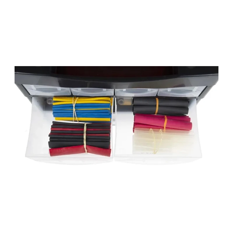 RS PRO Halogen Free Heat Shrink Tubing Kit, Assorted Colours, Polyolefin, Flame Retardant, RoHS Compliant, United 487-3852