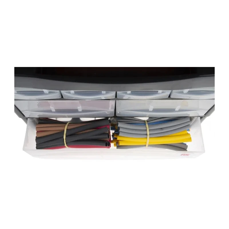 RS PRO Halogen Free Heat Shrink Tubing Kit, Assorted Colours, Polyolefin, Flame Retardant, RoHS Compliant, United 487-3852