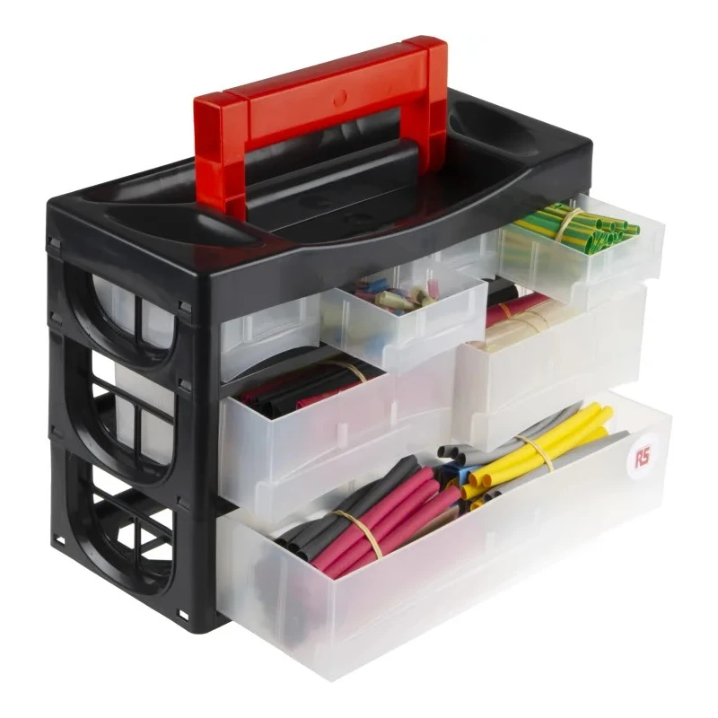 RS PRO Halogen Free Heat Shrink Tubing Kit, Assorted Colours, Polyolefin, Flame Retardant, RoHS Compliant, United 487-3852
