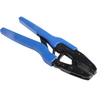 RS PRO Crimp Tool for Open Barrel 250 Flag Terminals, Soft Grip Handle, Adjustable Ratchet, 260mm Length 488-1364