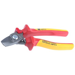 RS PRO VDE/1000V Approved Flush Wire Cutter, Cable Cutter, 180mm Length, Steel Jaw, High Grade Steel Handle 497-013