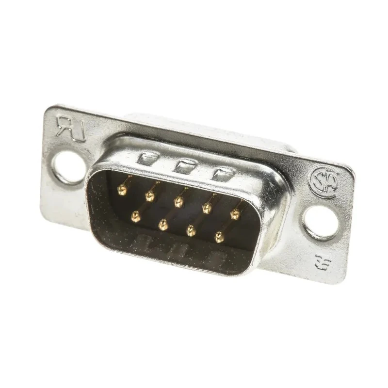 TE Connectivity AMPLIMITE HD-20 9 Way Straight 2.77 mm Pitch Panel Mount D-Sub Connector Male 5-747904-2