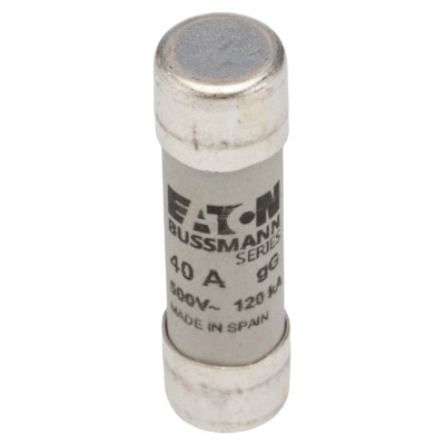 Eaton 40A Ceramic Cartridge Fuse 14 x 51 mm 500V AC Bussmann Series C14G40