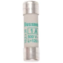 Eaton Ceramic Cartridge Fuse 1A Current Rating 500V AC Voltage 10 x 38 mm Fuse Size C10M1