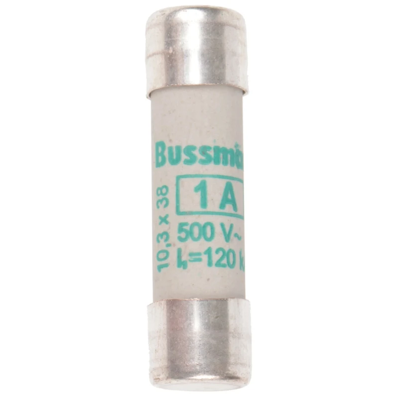 Eaton Ceramic Cartridge Fuse 1A Current Rating 500V AC Voltage 10 x 38 mm Fuse Size C10M1