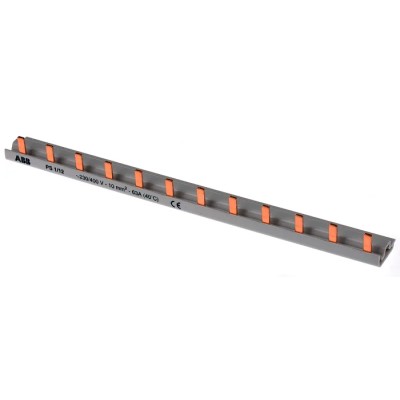 ABB 1 Phase Busbar PS1 Series, 63A Current Rating, 400 V AC, 17.5 mm Pitch 2CDL210001R1012